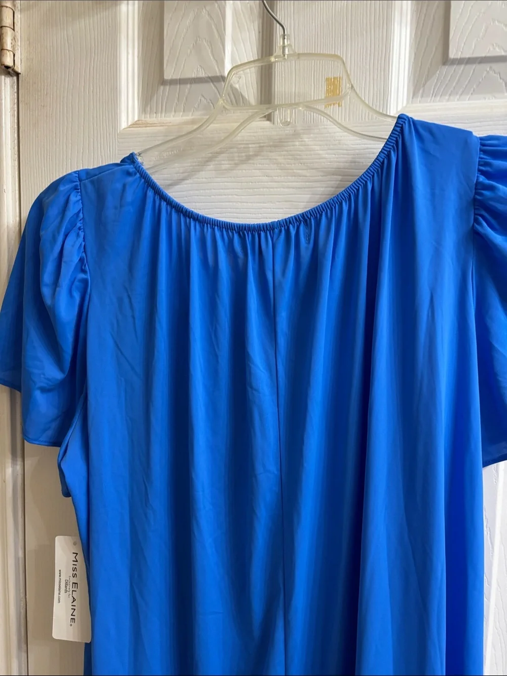 Miss Elaine Royal Blue Embroidered Lace Chemise. NWT